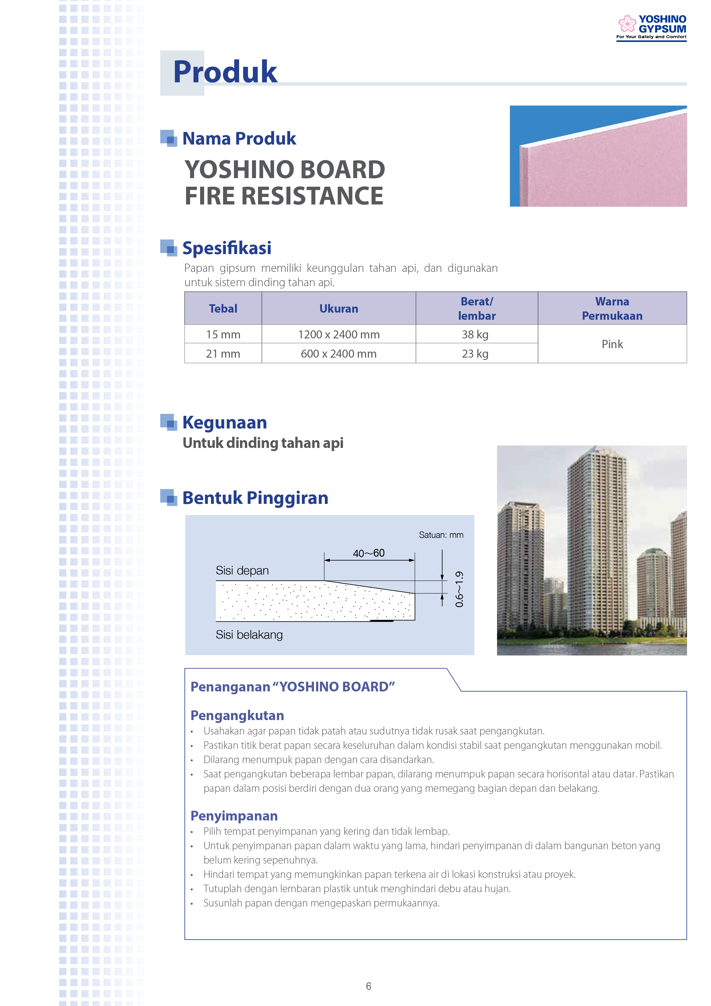 Yoshino Board Fire Resistance