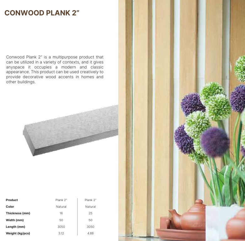 Conwood Plank 2″ (Tebal 1,6cm)